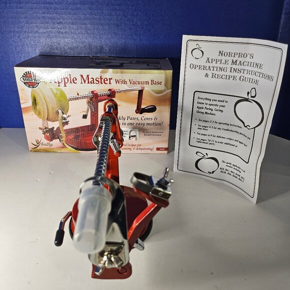 NIB Norpro #866R Apple Master With Vacuum Base Slicer And Corer Pares Apples - Picture 7 of 8